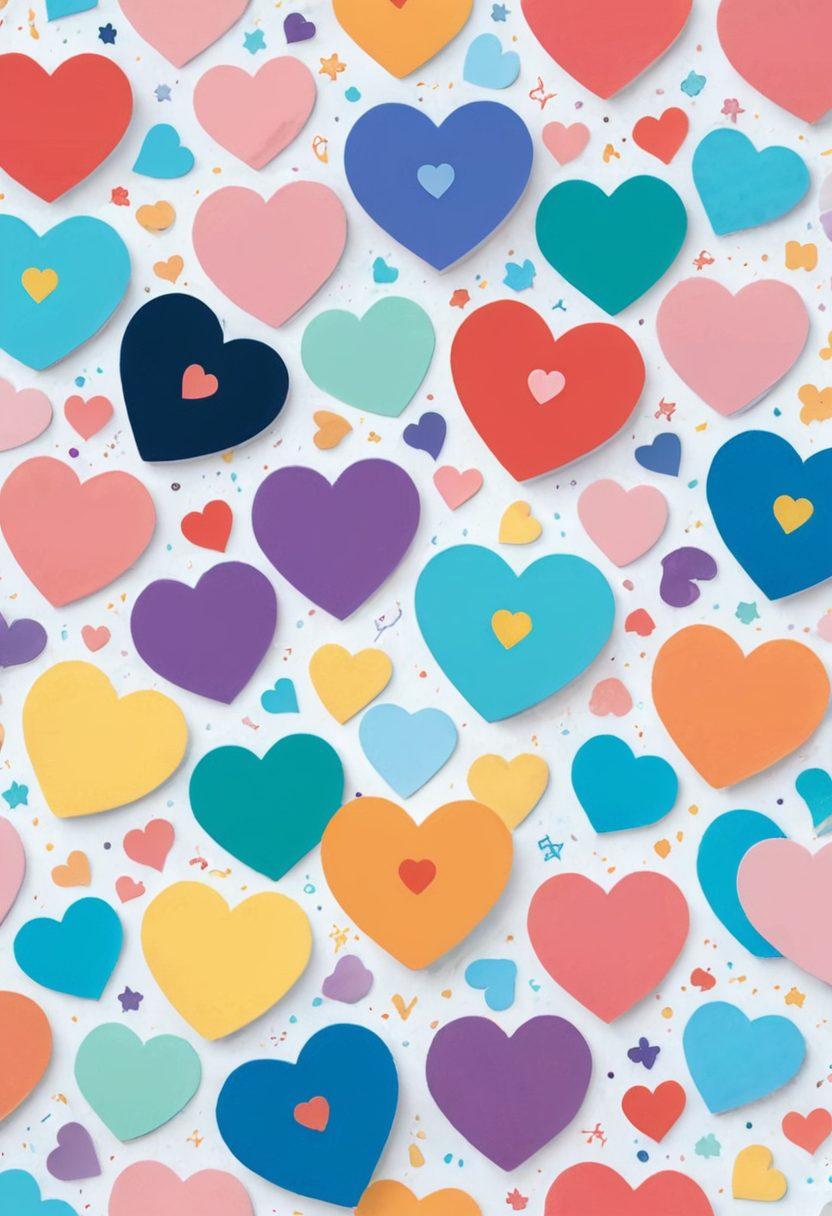 A heart-shaped digital interface glowing with soft pastel colors, featuring diverse avatars engaged in various virtual interactions like chatting, gaming, and video calls. Surrounding the interface, floating icons symbolize love, friendships, and connection, while abstract background patterns evoke a sense of warmth and community. The overall vibe should be inviting and modern. vibrant colors. super-realistic. white background.